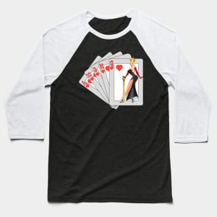 Queen Of Hearts Baseball T-Shirt